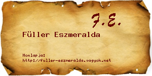 Füller Eszmeralda névjegykártya
