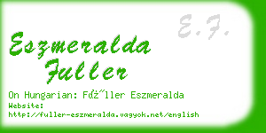 eszmeralda fuller business card